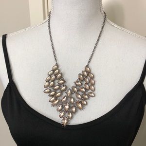 NWT Beautiful BALLET Pink And Charcoal Boutique  Necklace